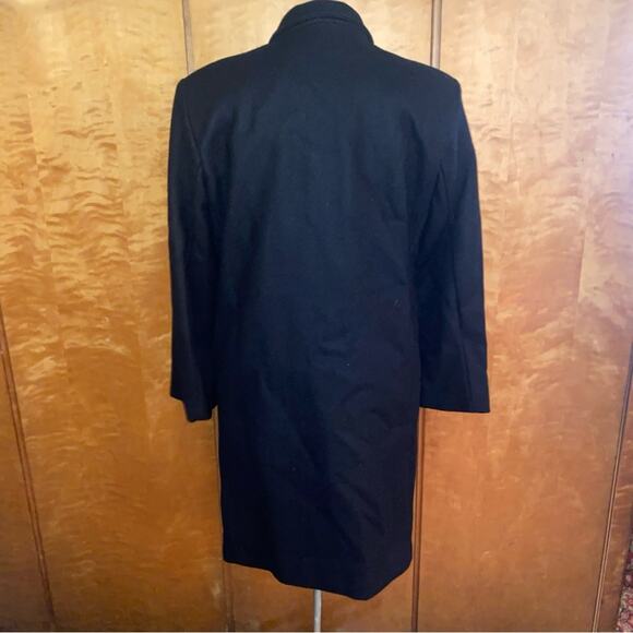 Vintage David Benjamin Women's Black 100% Wool Mid-Long Sleeve Lined Coat Size 8 - Picture 2 of 10